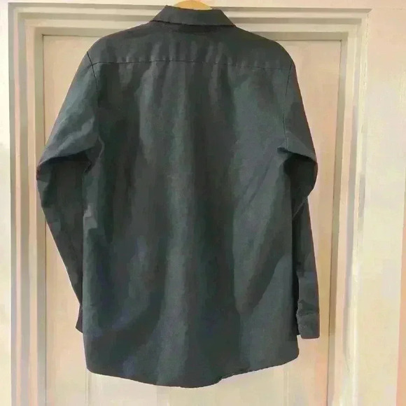 Reed Mens 100% Cotton Button Down Blue Gray Long Sleeve size Medium - Picture 2 of 7